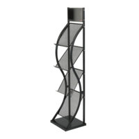 Metal Wave Literature Rack (A4 Portrait)