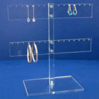 Clear Acrylic Earrings Bracelets Display Stand