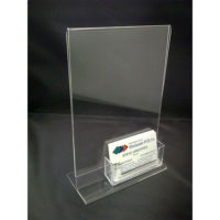 Acrylic Sign Stand with Card Holder
