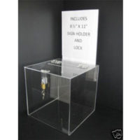 Clear Acrylic Suggestion Box, Donation Box