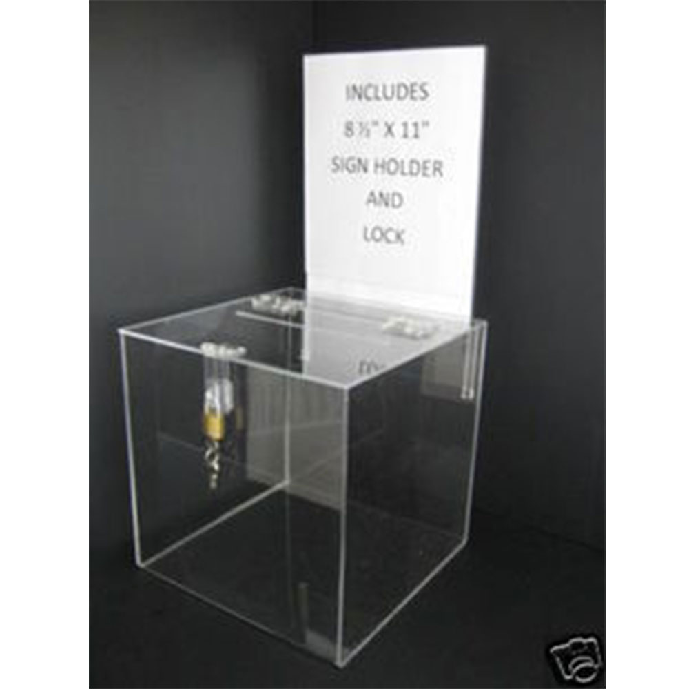 Clear Acrylic Suggestion Box, Donation Box IangelDisplay