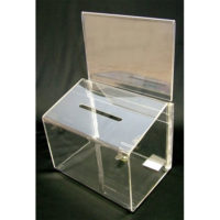 Clear Acrylic Locking Suggestion Box, Comment Box, Donation Box