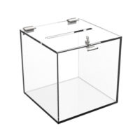 Clear Acrylic Locking Suggestion Box, Comment Box, Donation Box
