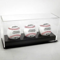 Acrylic Triple (3) Baseball Holder Display Case