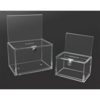 Clear Acrylic Locking Suggestion Box, Comment Box, Donation Box