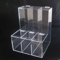 Acrylic 3 Compartments Candy Bin Food Dispenser_1