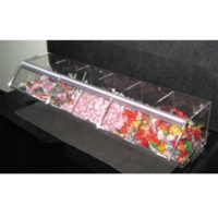 Acrylic Six Divider Candy Bin Snacks Bin