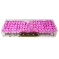 Acrylic 100 Roses Flower Box Clear
