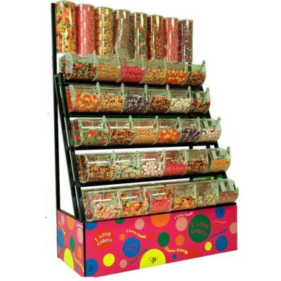 Candy Rack with Bins, Tubes