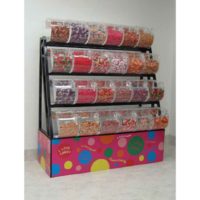 Factory Sale Candy Rack with Bins, Tubes